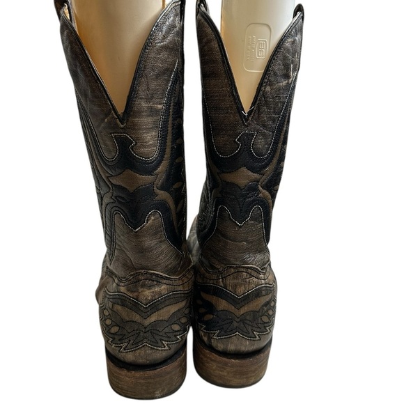 Stylish Brown and Black Cowboy Boots main image 12